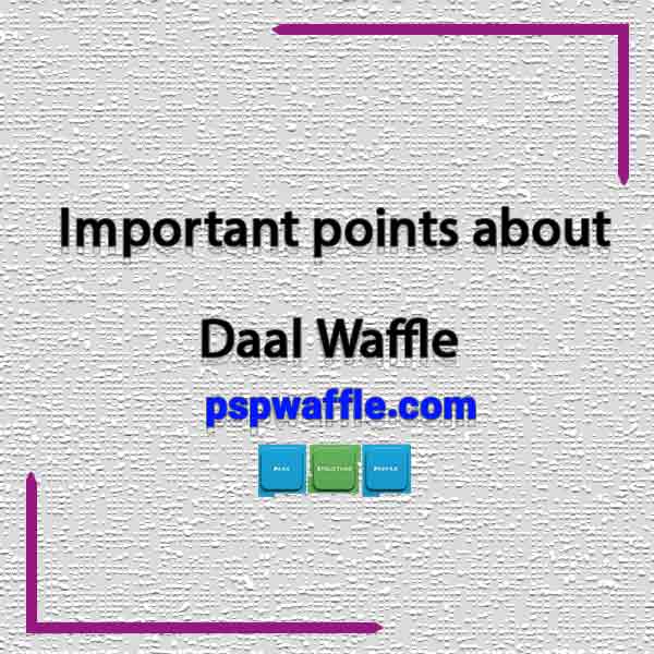 Important points about Daal Waffle