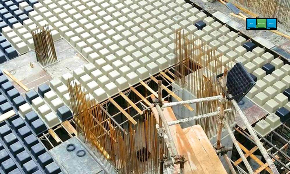 خطاهای رایج در اجرای سقف وافل: چیدمان اشتباه قالب ها