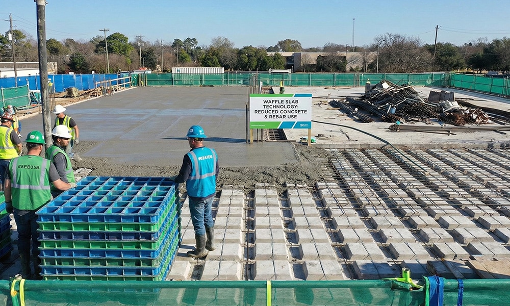 مزایای استفاده از قالب‌ وافل در کاهش ضایعات ساختمانی