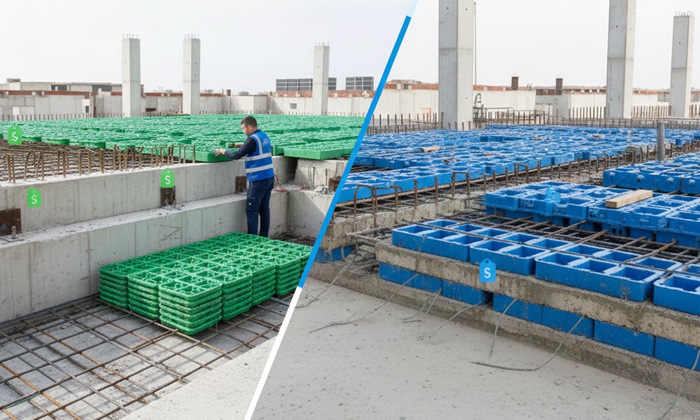 مقایسه هزینه سقف وافل و یوبوت: راهنمای جامع