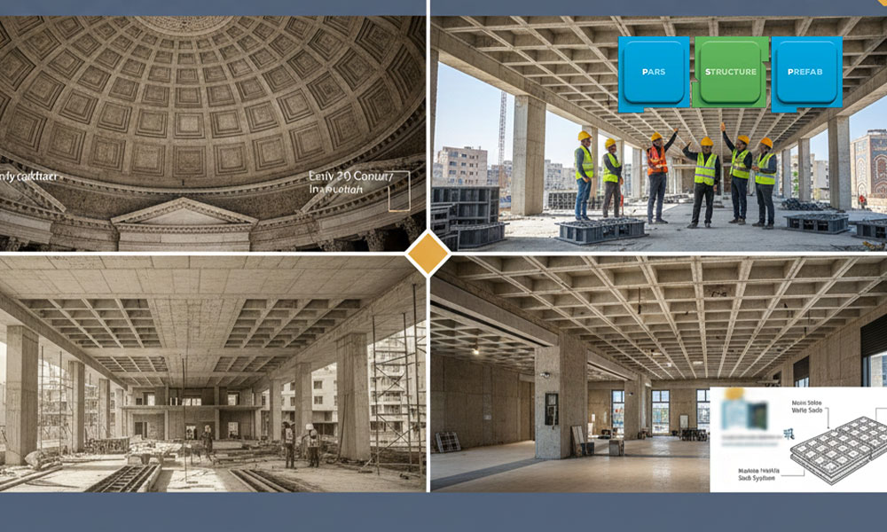 تاریخچه اجرای سقف وافل در ایران و جهان