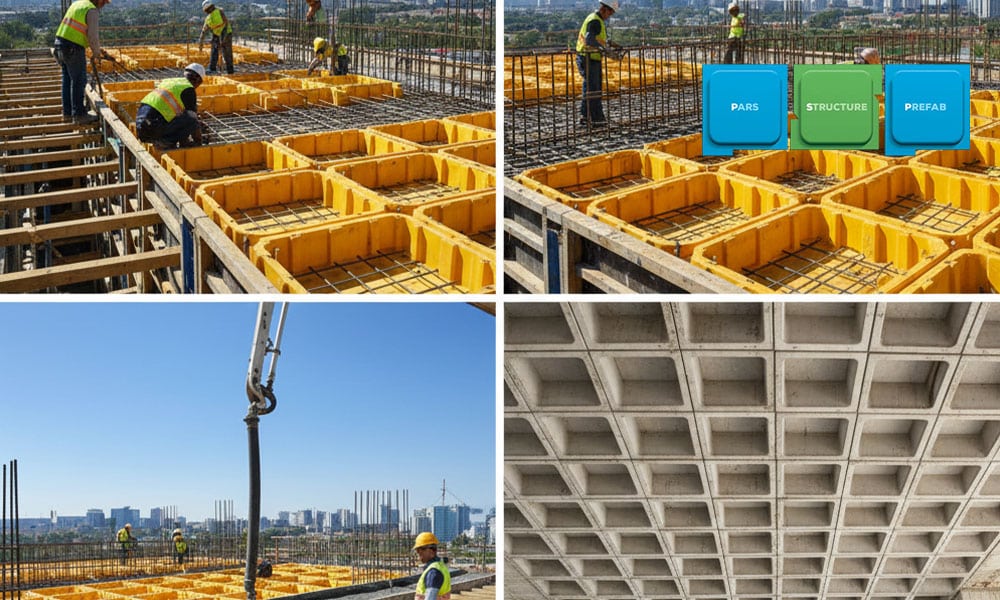 آموزش اجرای سقف وافل یک طرفه